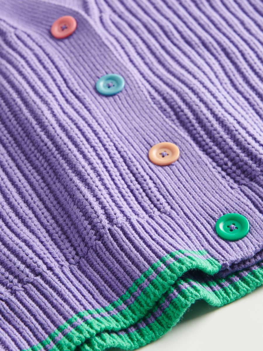 Cardigan with decorative buttons - purple - RESERVED - 5