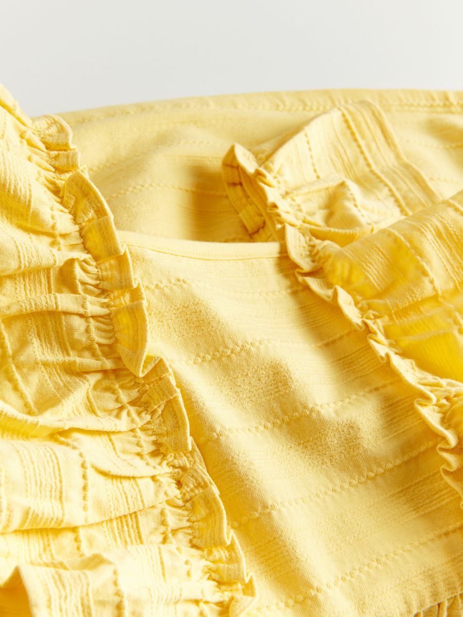 Dress with ruffle details - light yellow - RESERVED - 3
