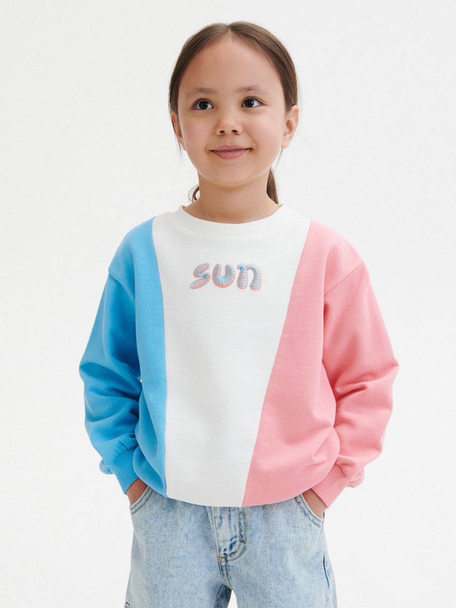 Colour block hoodie - multicolor - RESERVED - 7