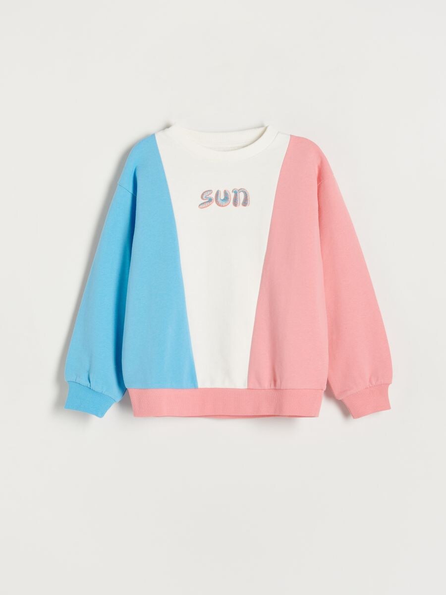 Colour block hoodie - multicolor - RESERVED - 2