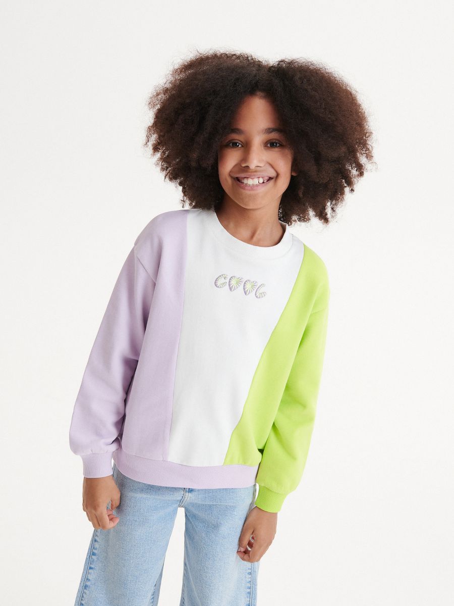 Colour block hoodie - multicolor - RESERVED - 3