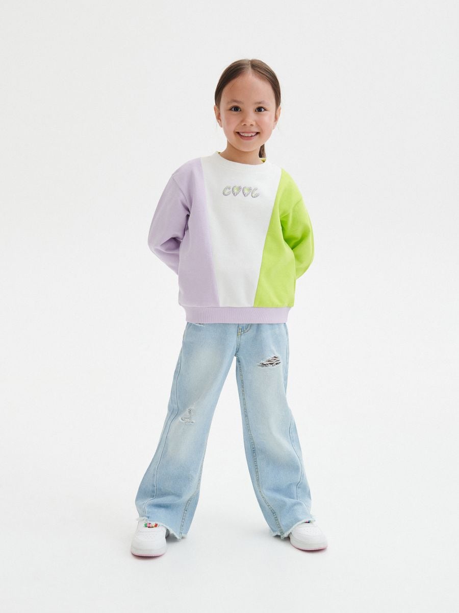 Colour block hoodie - multicolor - RESERVED - 8