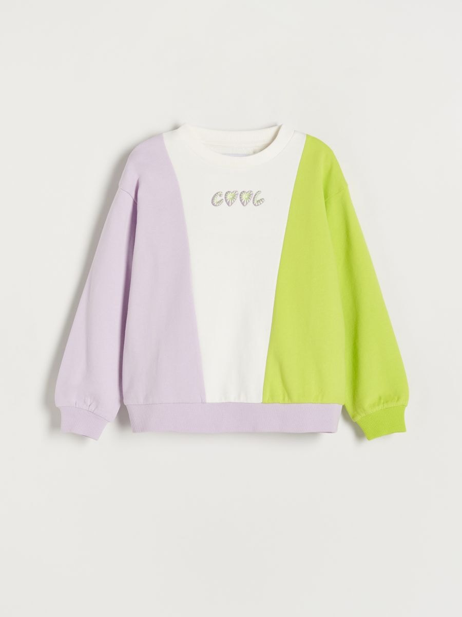 Colour block hoodie - multicolor - RESERVED - 2