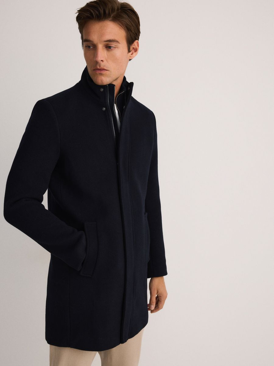 Wool blend coat - navy - RESERVED - 2