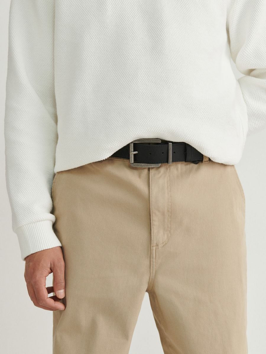 Plain belt with buckle - black - RESERVED - 3