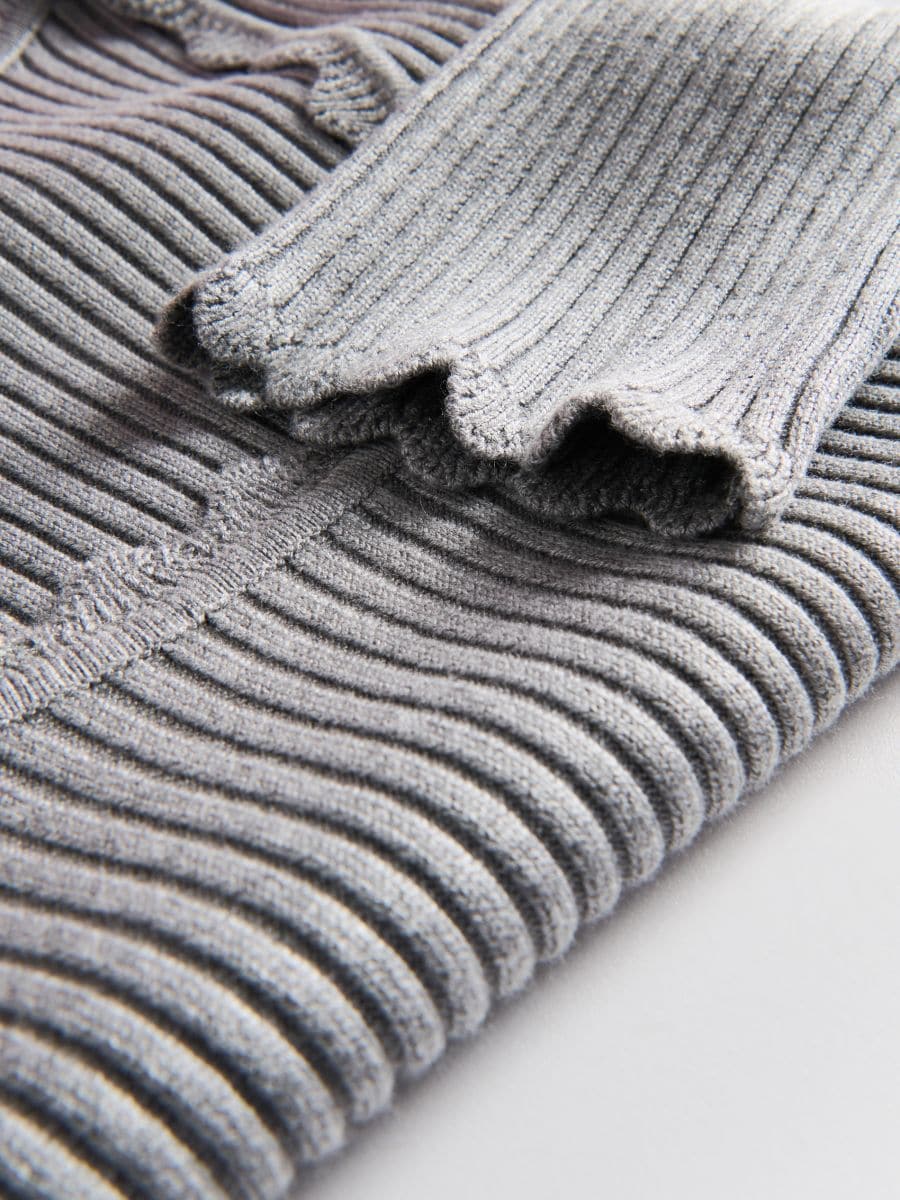 Rib knit viscose top - light grey - RESERVED - 7