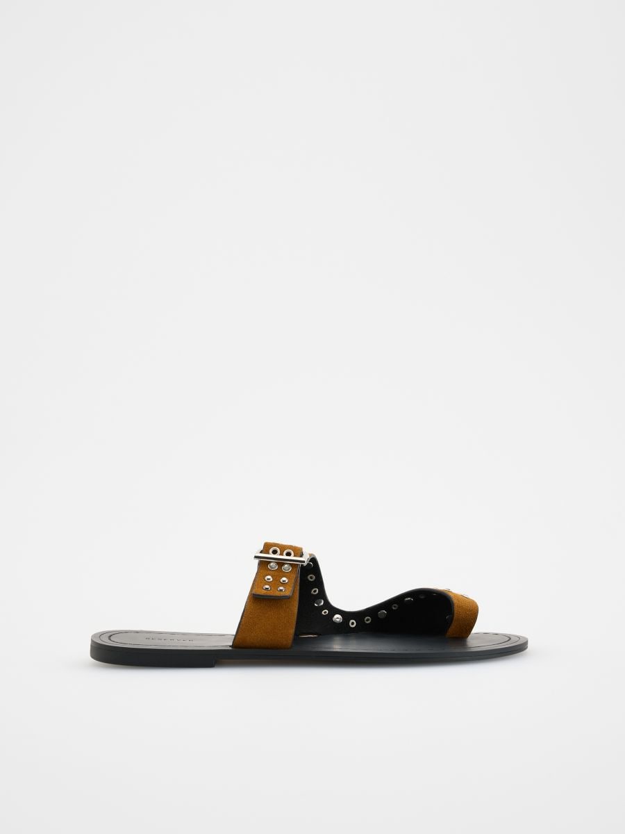LADIES` SANDALS - golden brown - RESERVED - 2