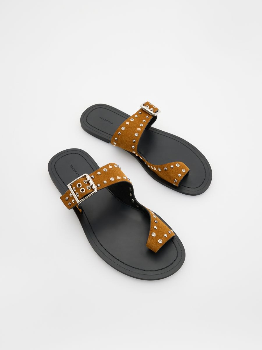 LADIES` SANDALS - golden brown - RESERVED - 3