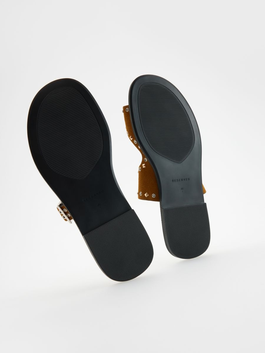 LADIES` SANDALS - golden brown - RESERVED - 4