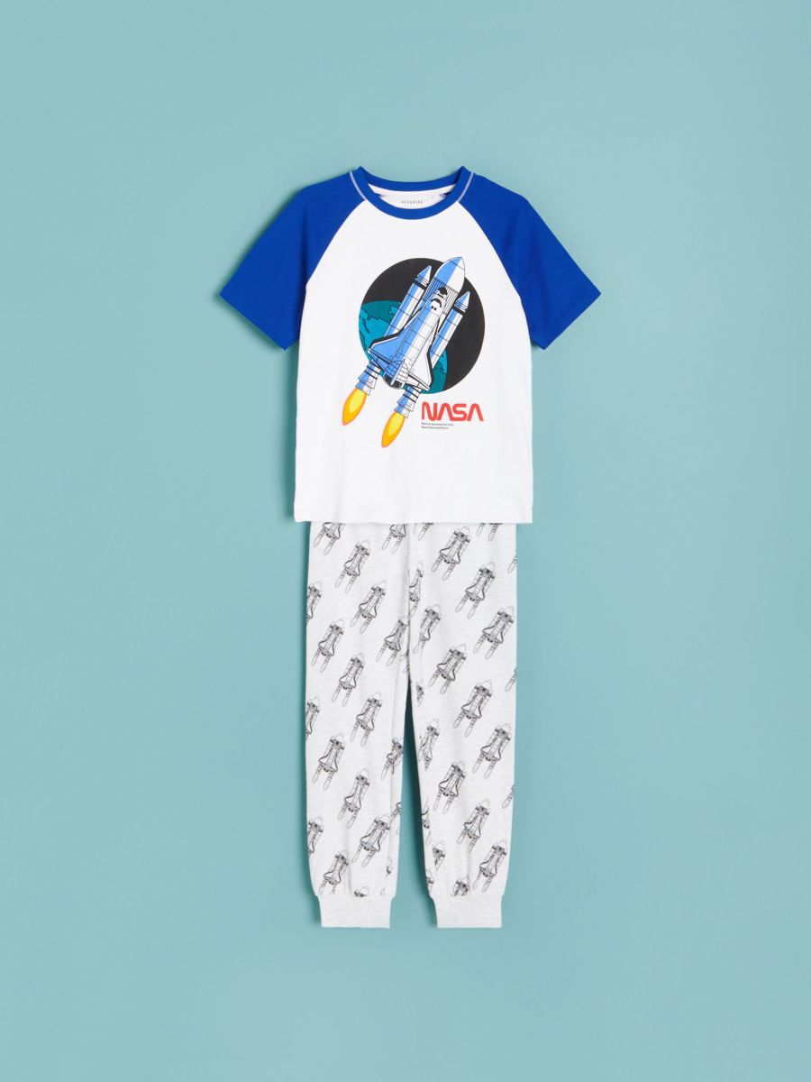 Tremble Sympton Prestigious NASA pyjama set with shorts, RESERVED, 3981L-59X