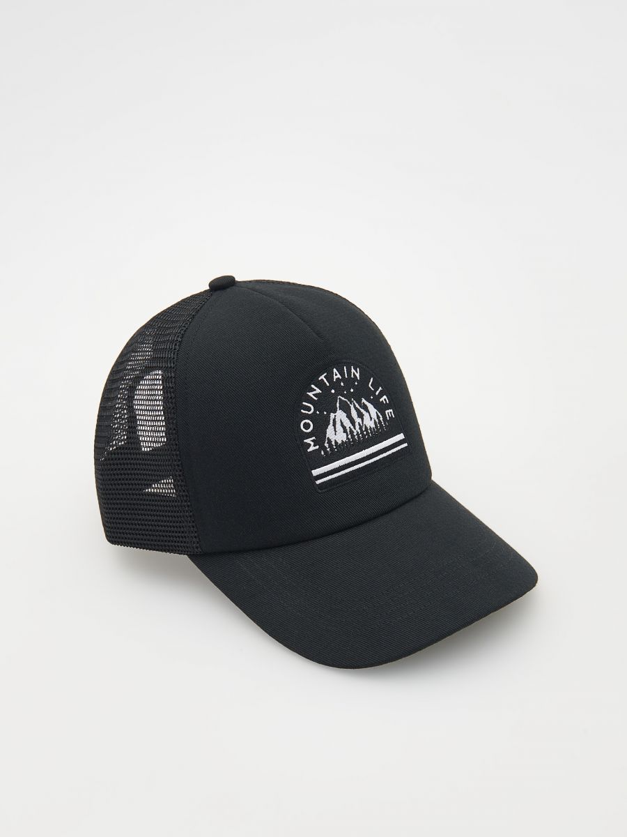 Trucker cap with patch - black - RESERVED