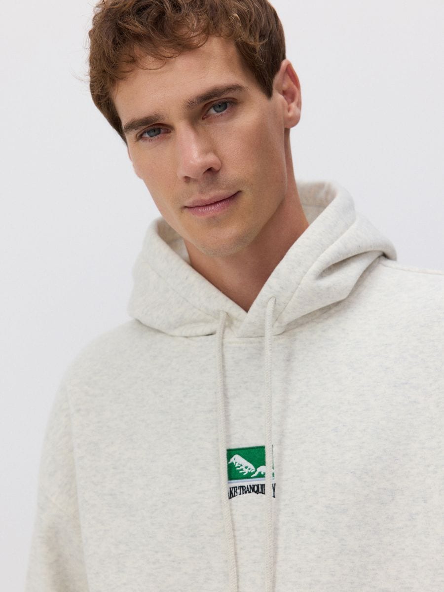 Oversized hoodie - cream - RESERVED - 3