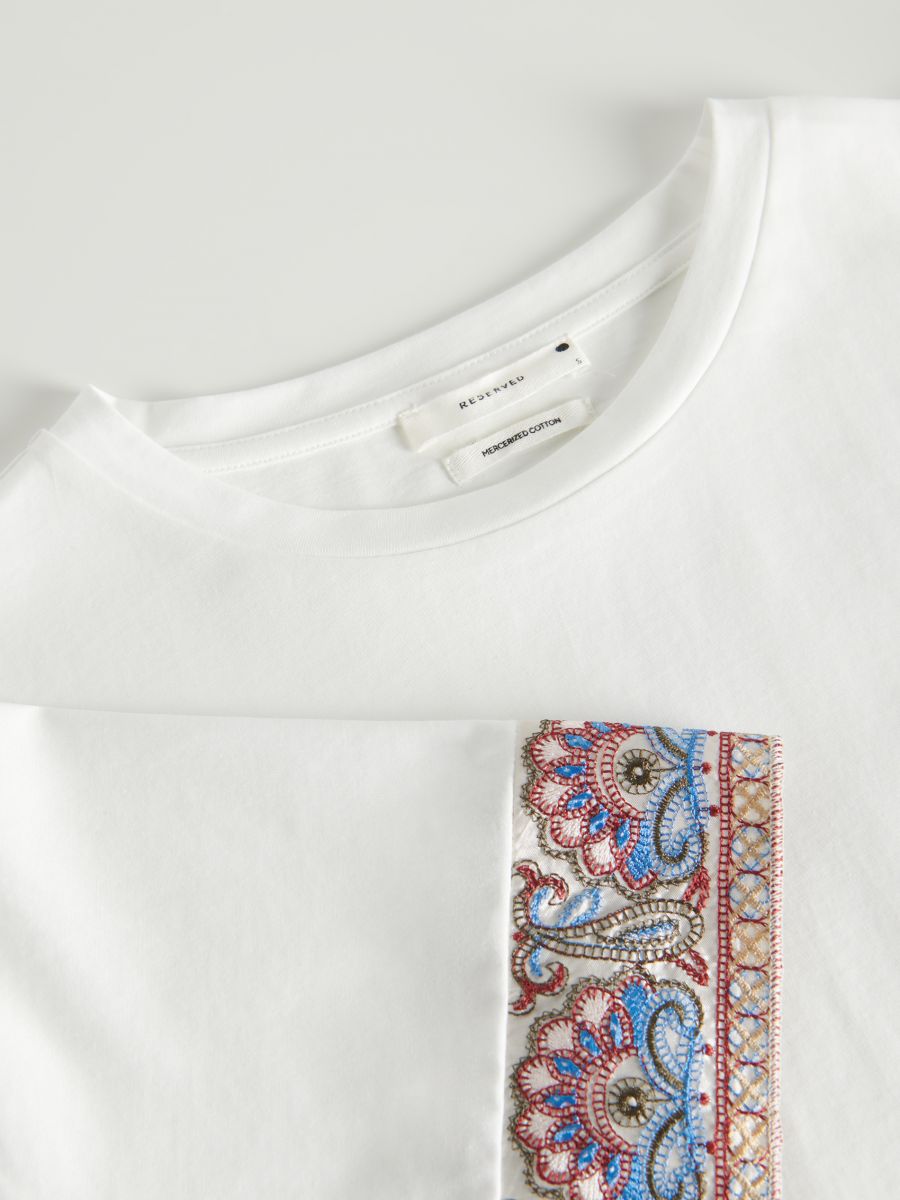 LADIES` BLOUSE - krem - RESERVED - 2