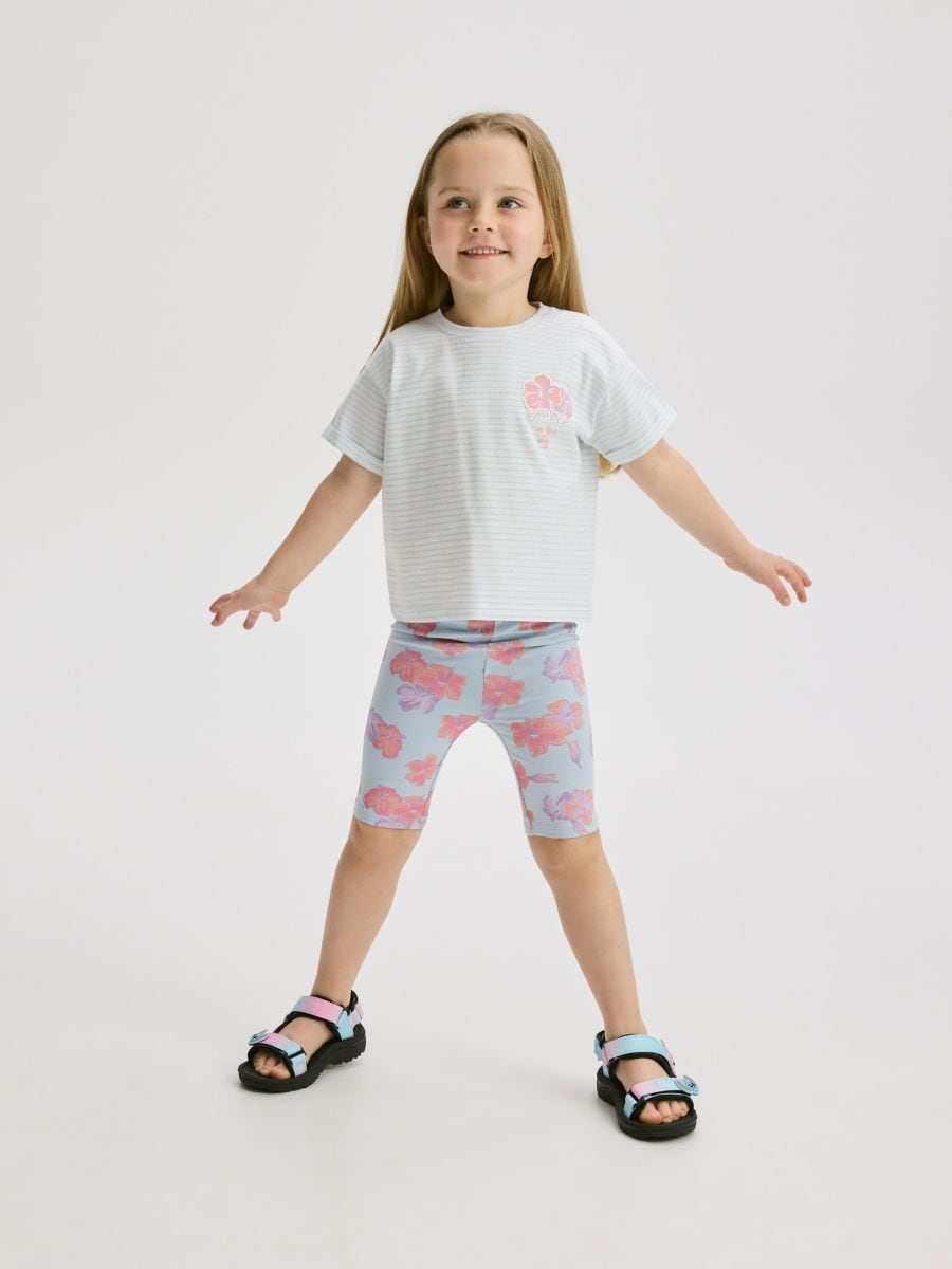 T-shirt with raised print - pale blue - RESERVED - 2