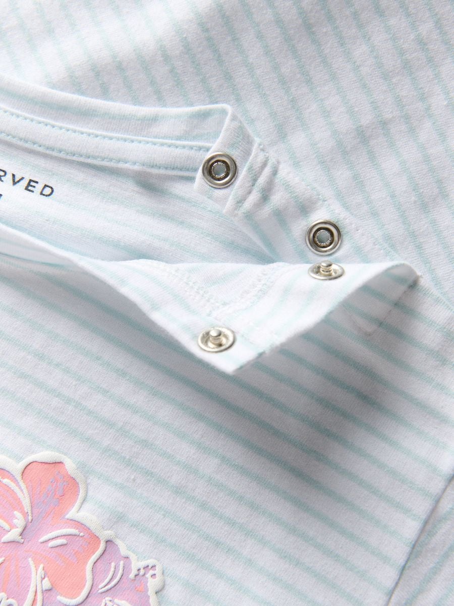 T-shirt with raised print - pale blue - RESERVED - 4