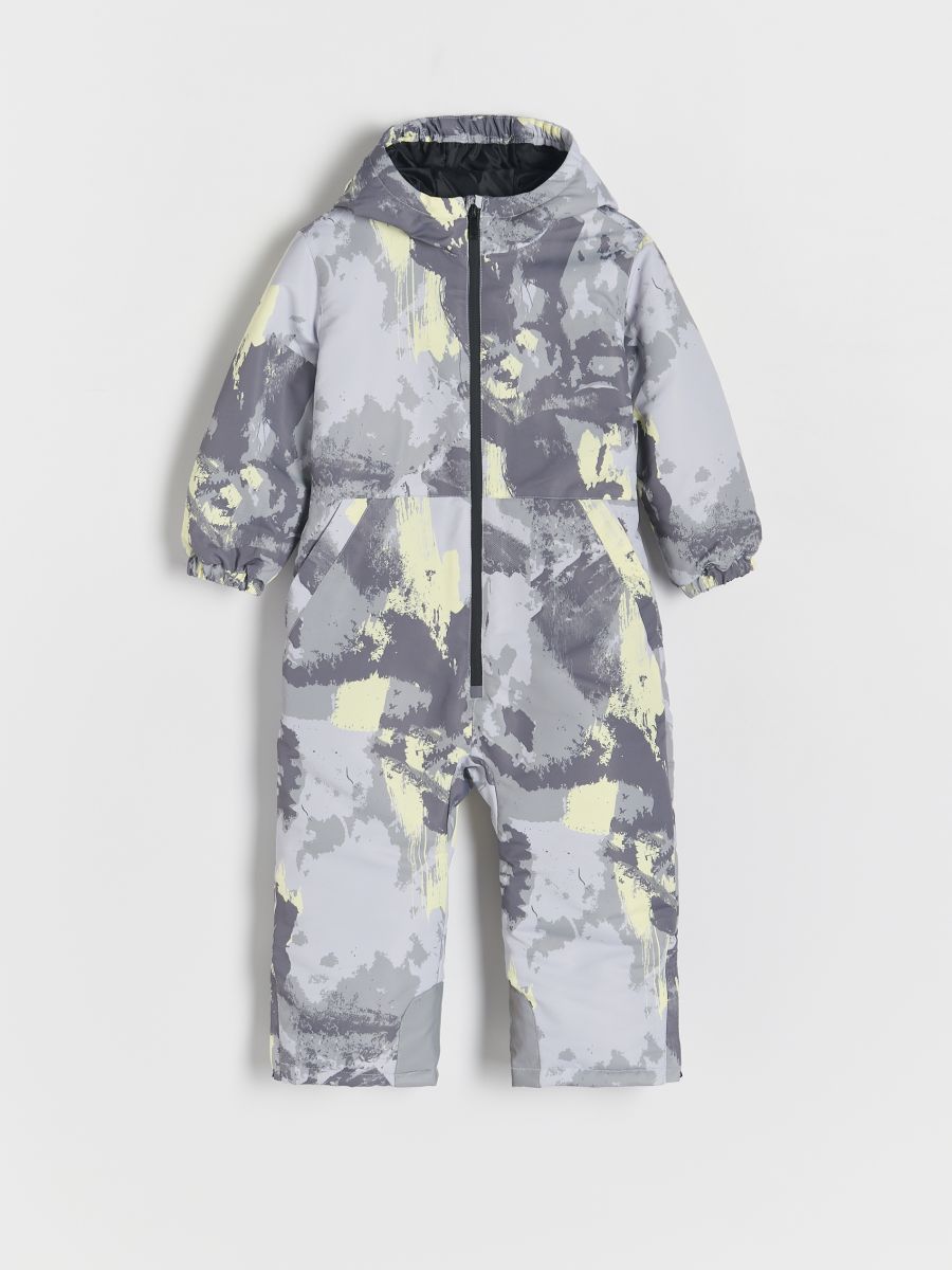 Insulated onesie with hood - dark grey - RESERVED