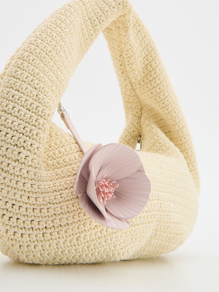 Gehaakte tas met hanger - CRÈME - RESERVED - 2