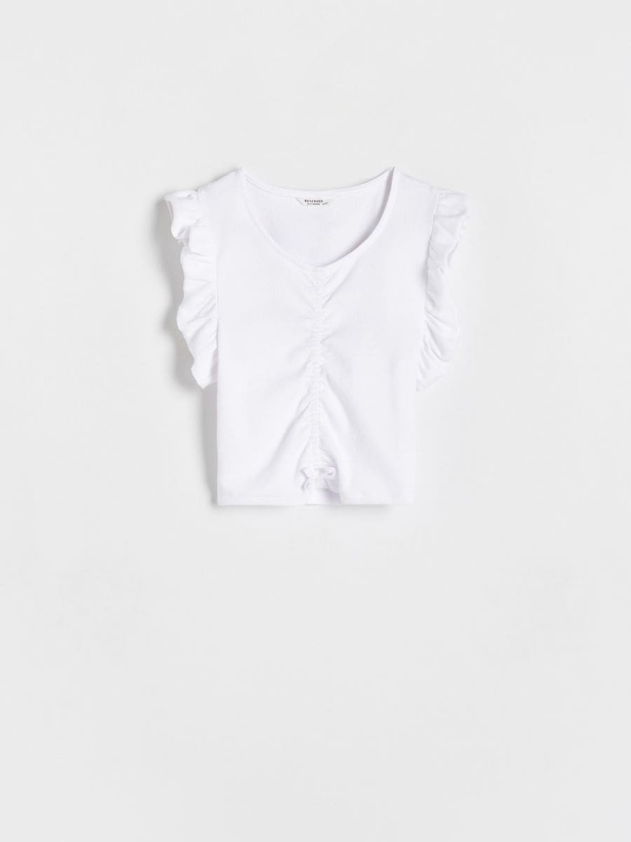Blouse met plooitjes - wit - RESERVED - 3