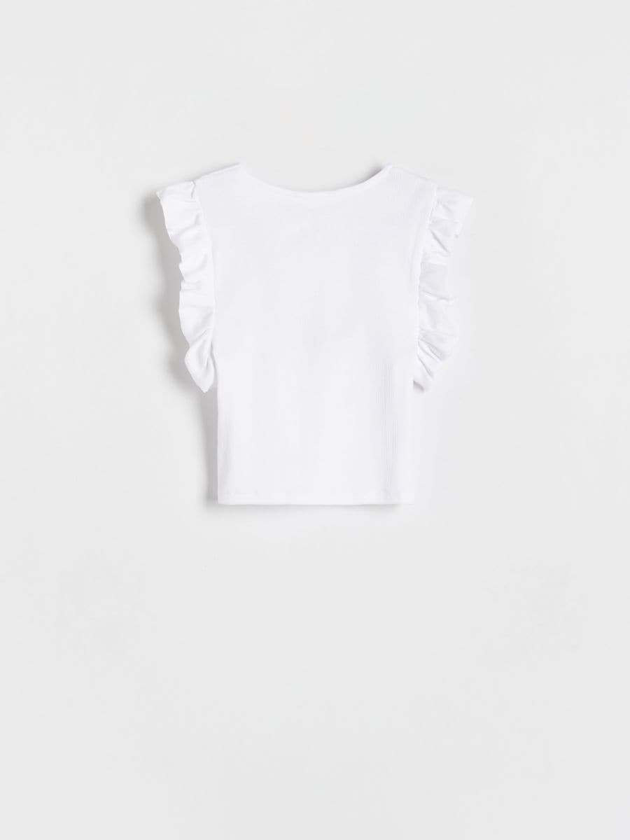 Blouse met plooitjes - wit - RESERVED - 4