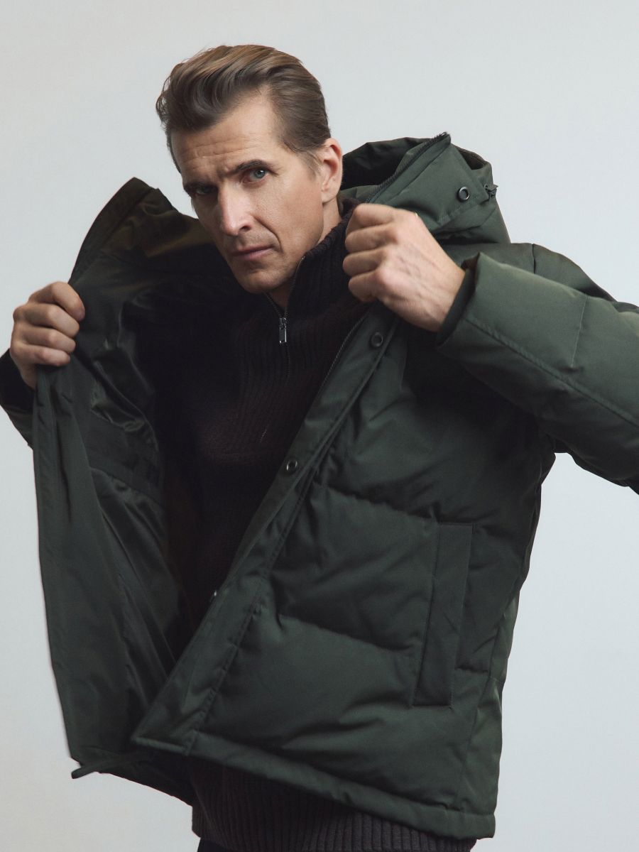 Technical Sorona jacket with down rich fill - dark green - RESERVED - 2