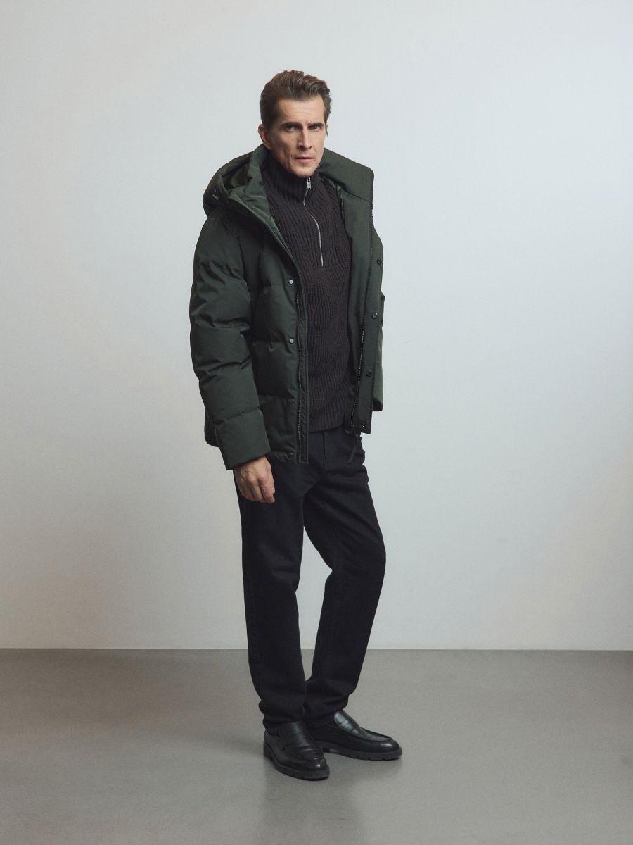 Technical Sorona jacket with down rich fill - dark green - RESERVED - 3