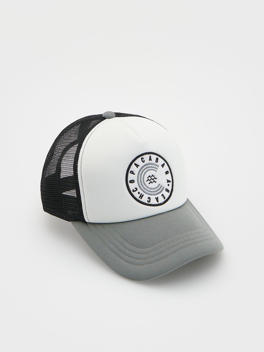 Trucker cap with embroidery - dark grey - RESERVED