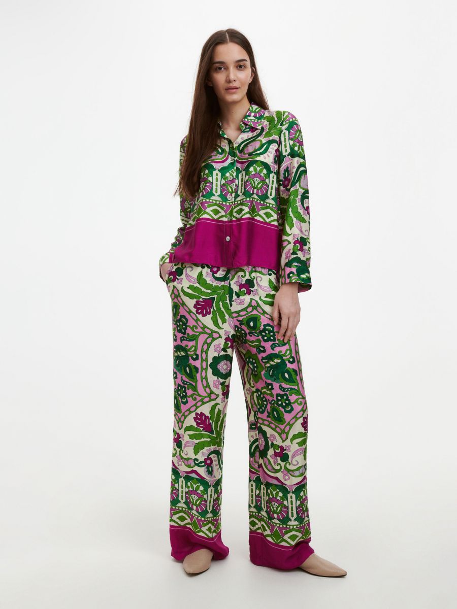 Patterned viscose shirt - multicolor - RESERVED - 2