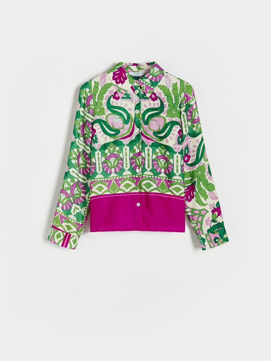 Patterned viscose shirt - multicolor - RESERVED - 4