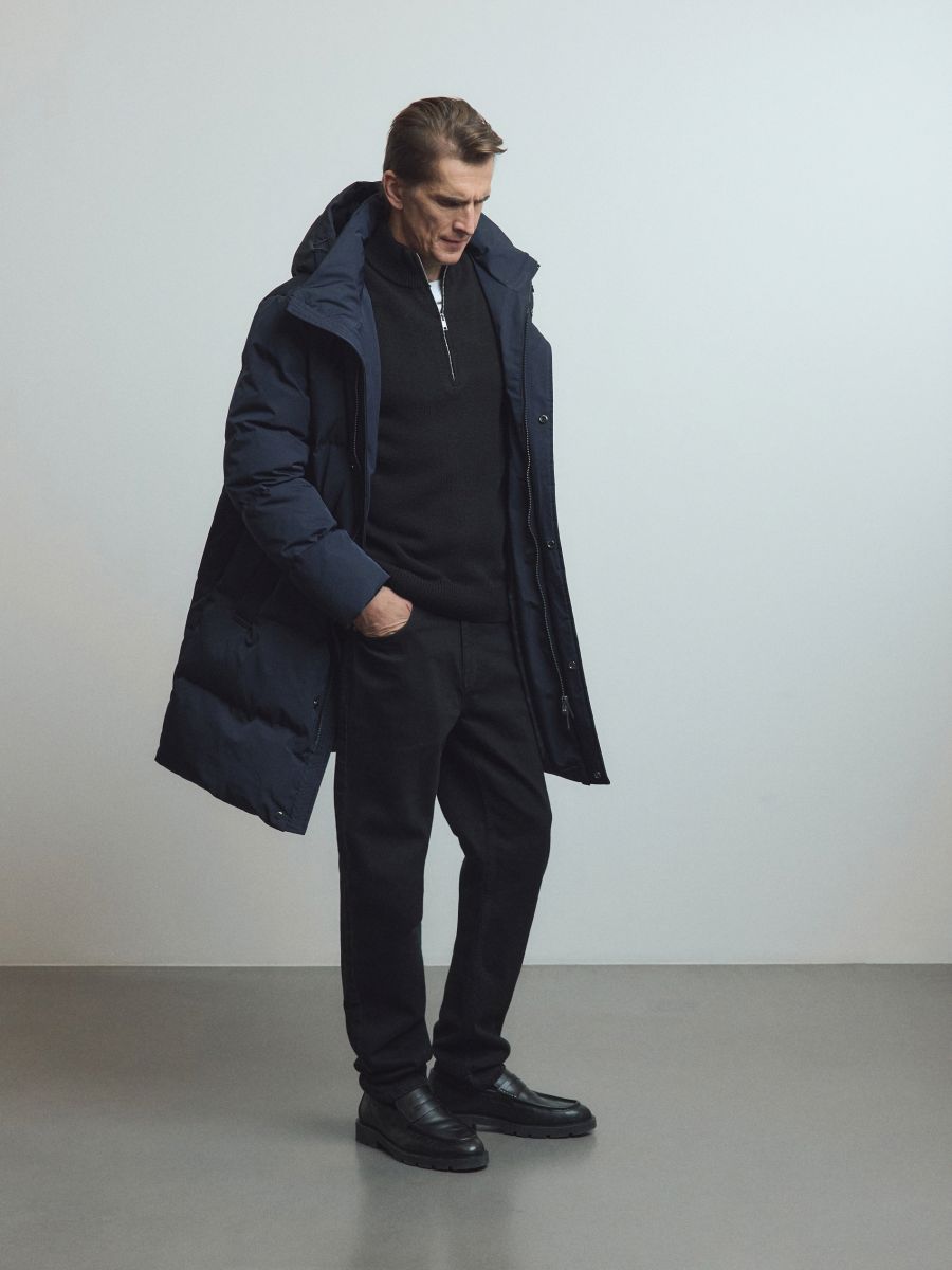 Sorona coat with down blend fill - navy - RESERVED - 3