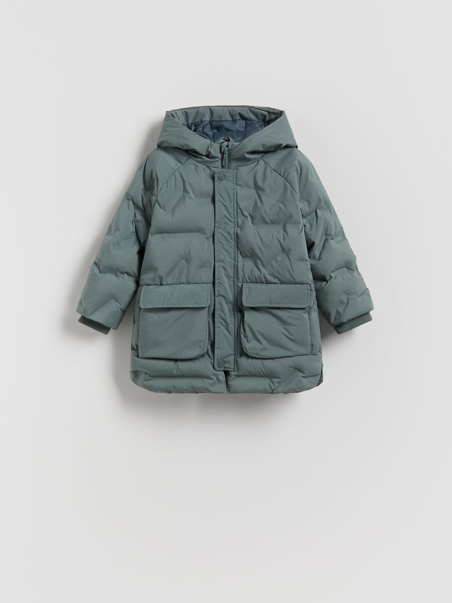 Parka jacket with pockets - olive - RESERVED