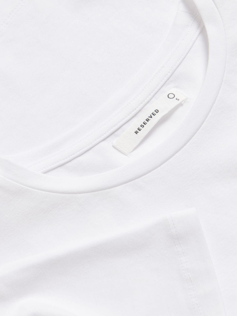 Bawełniany crop top - biały - RESERVED - 6