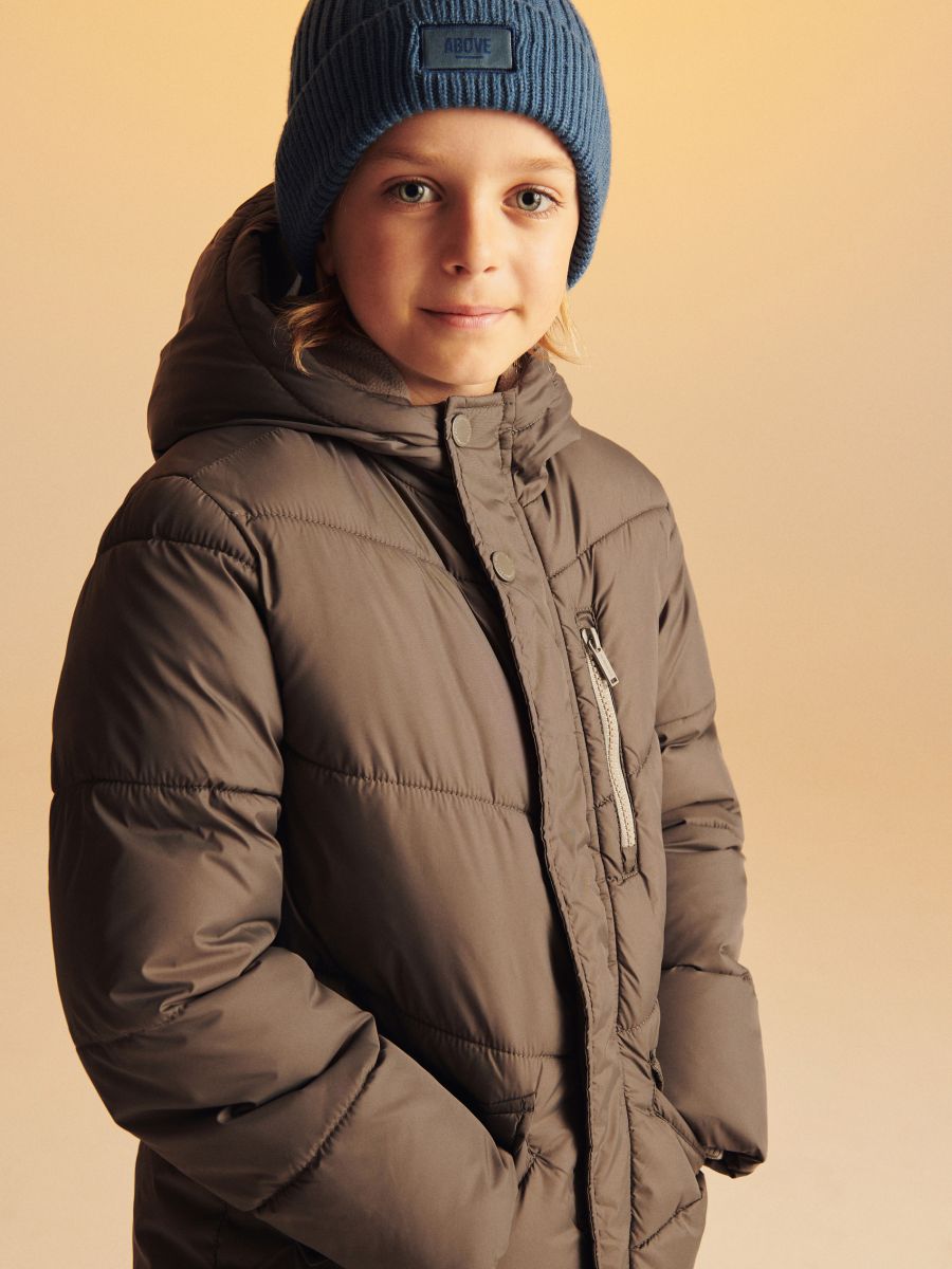 Insulated jacket with hood - dark grey - RESERVED - 3