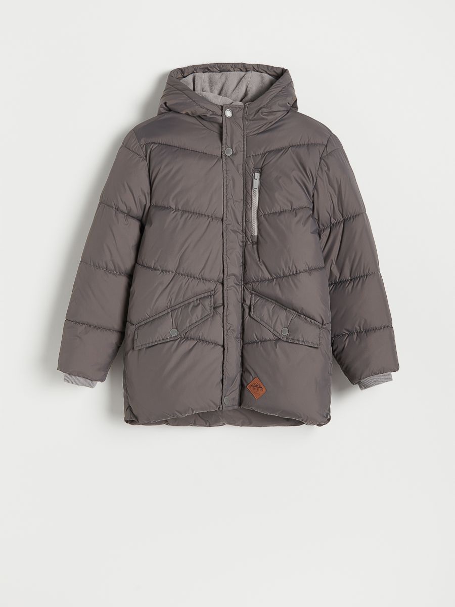 Insulated jacket with hood - dark grey - RESERVED - 2