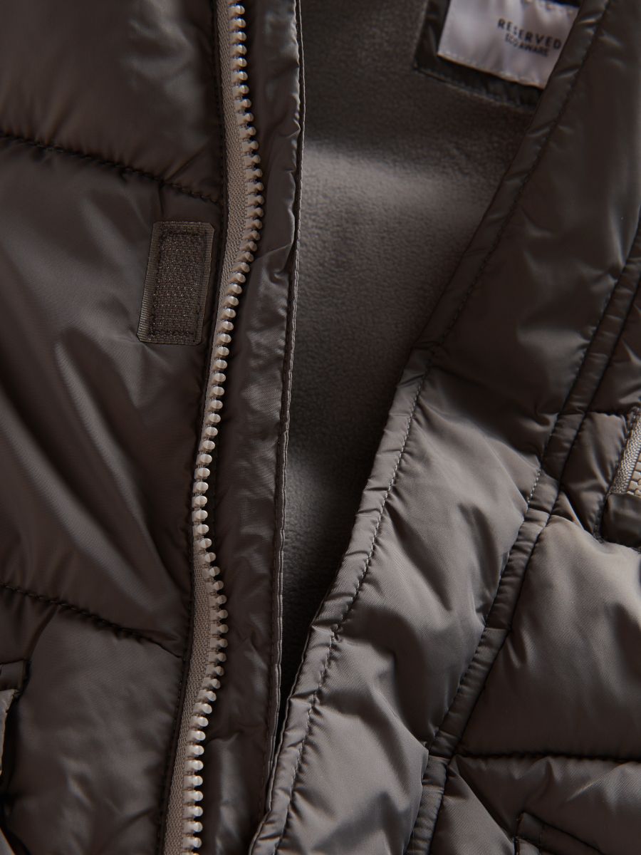 Insulated jacket with hood - dark grey - RESERVED - 5