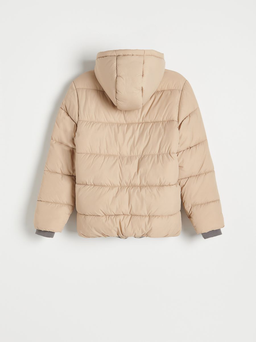 Insulated jacket with hood - beige - RESERVED - 8