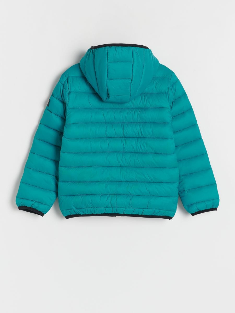 Quilted jacket with hood - teal green - RESERVED - 3