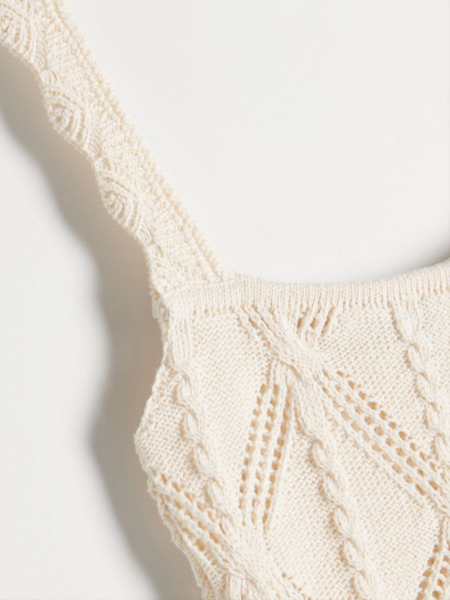Openwork pattern blouse - nude - RESERVED - 2