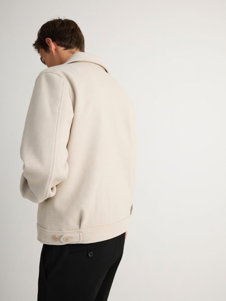 Jacket with collar - cream - RESERVED - 4