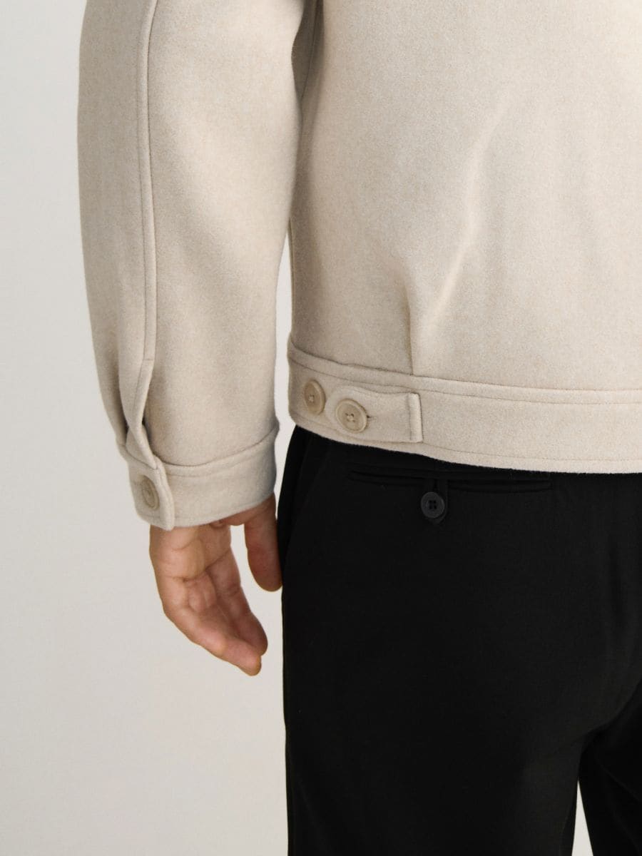 Jacket with collar - cream - RESERVED - 5