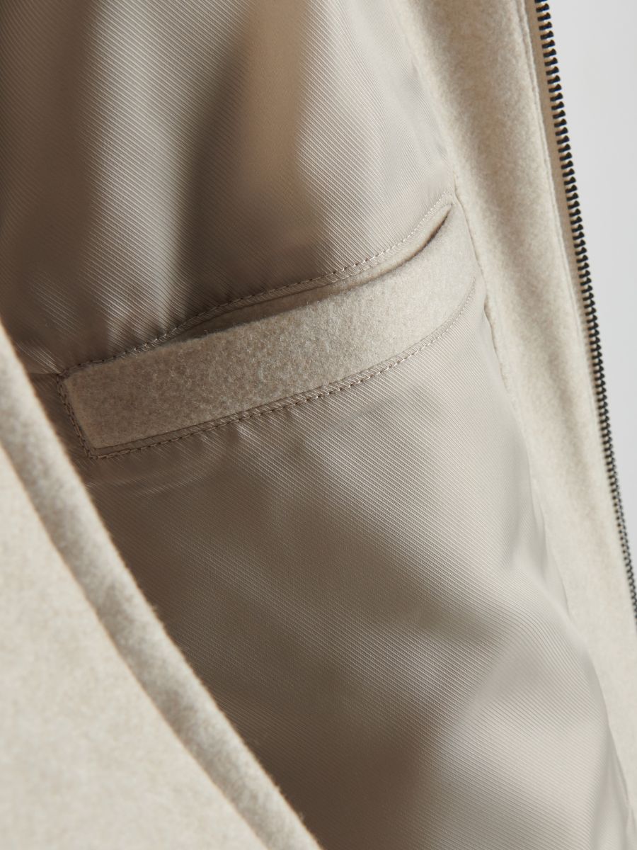 Jacket with collar - cream - RESERVED - 7