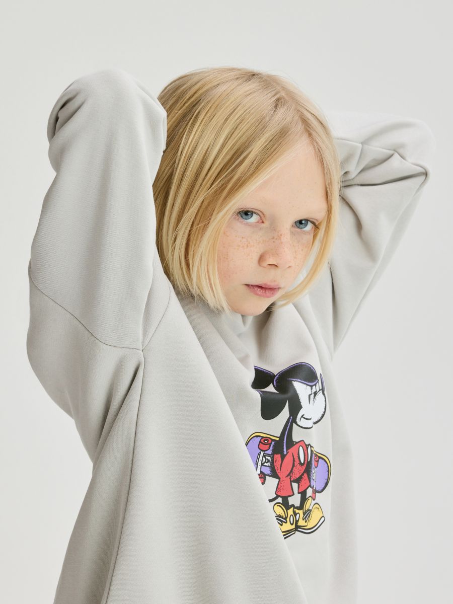 Mickey Mouse hoodie - light grey - RESERVED - 6