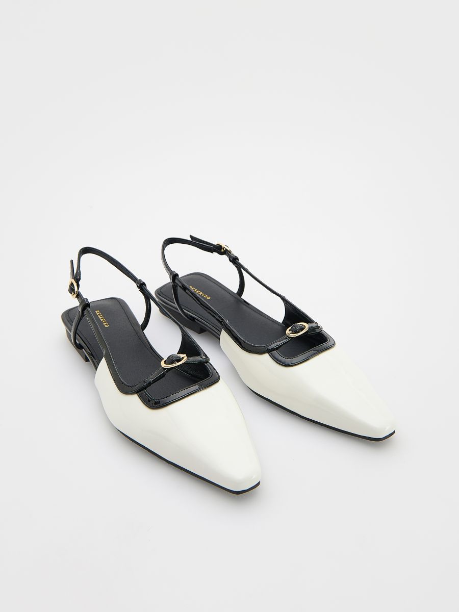 Ballerines vernies à brides - crème - RESERVED - 3