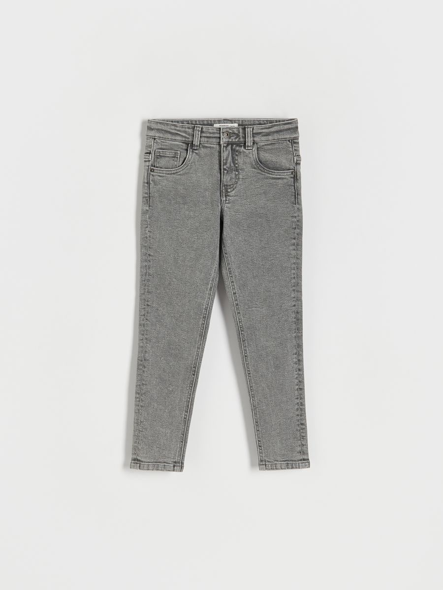 Elastické džíny slim - šedá - RESERVED