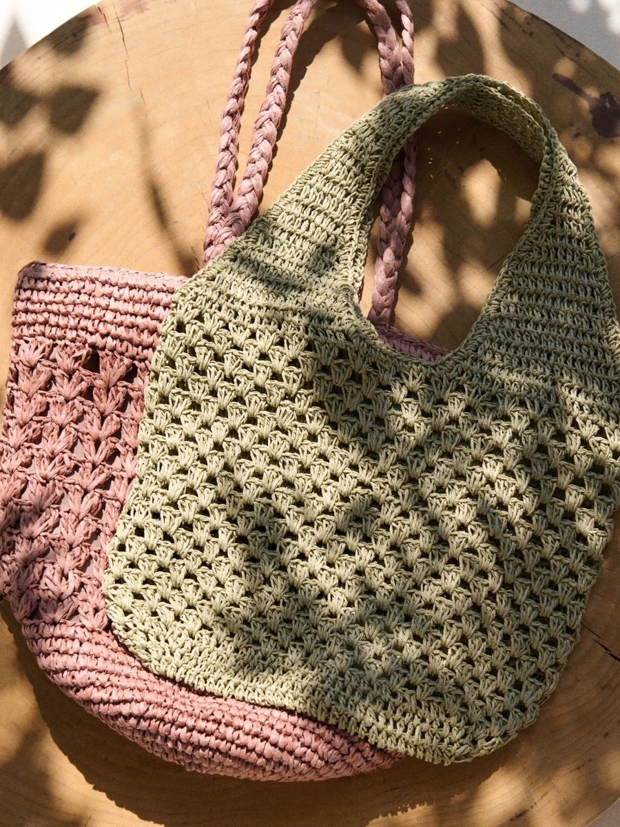 Große Hobo-Tasche - blassgrün - RESERVED