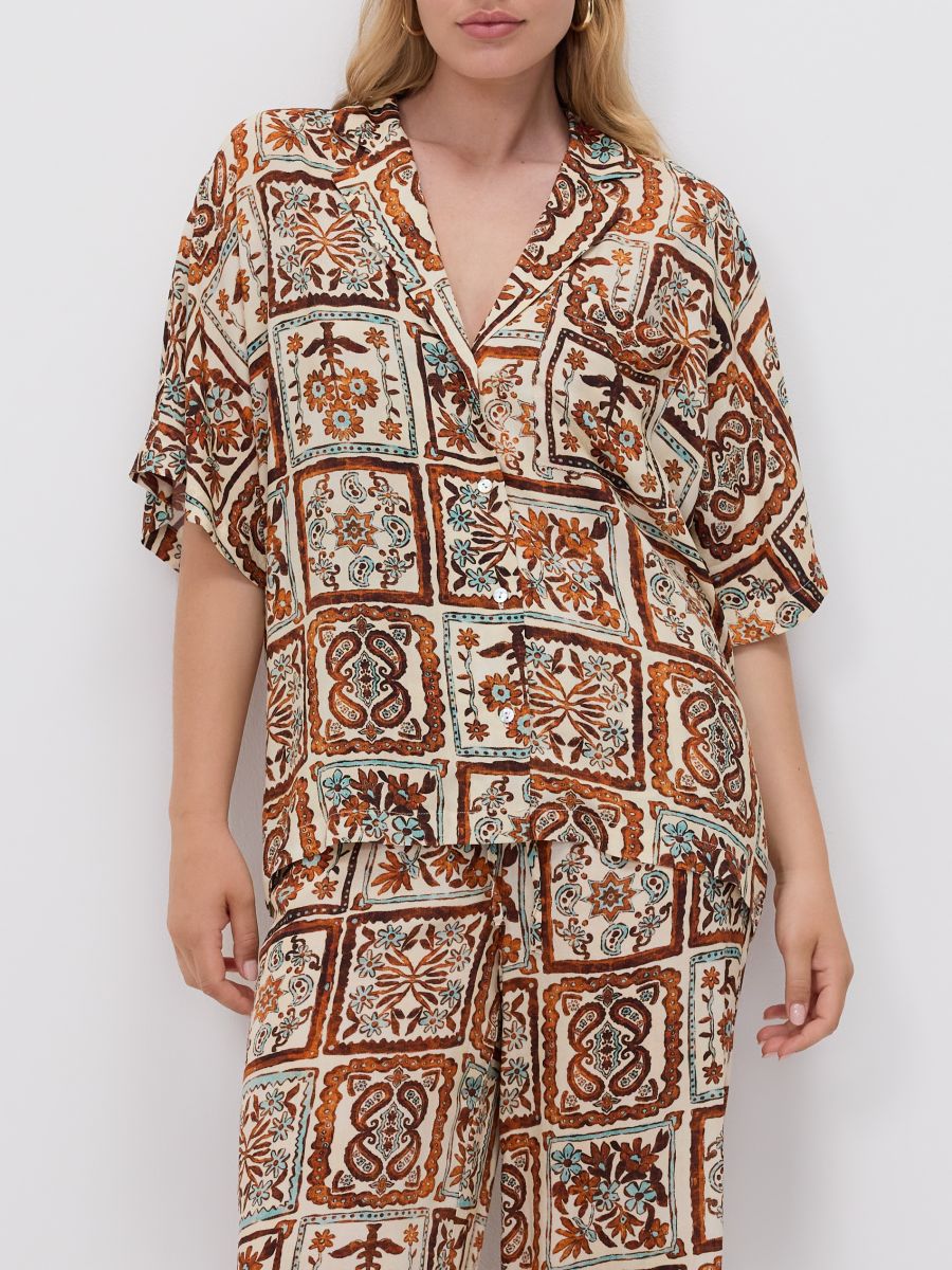 Viscose overhemd - meerkleurig - RESERVED - 3