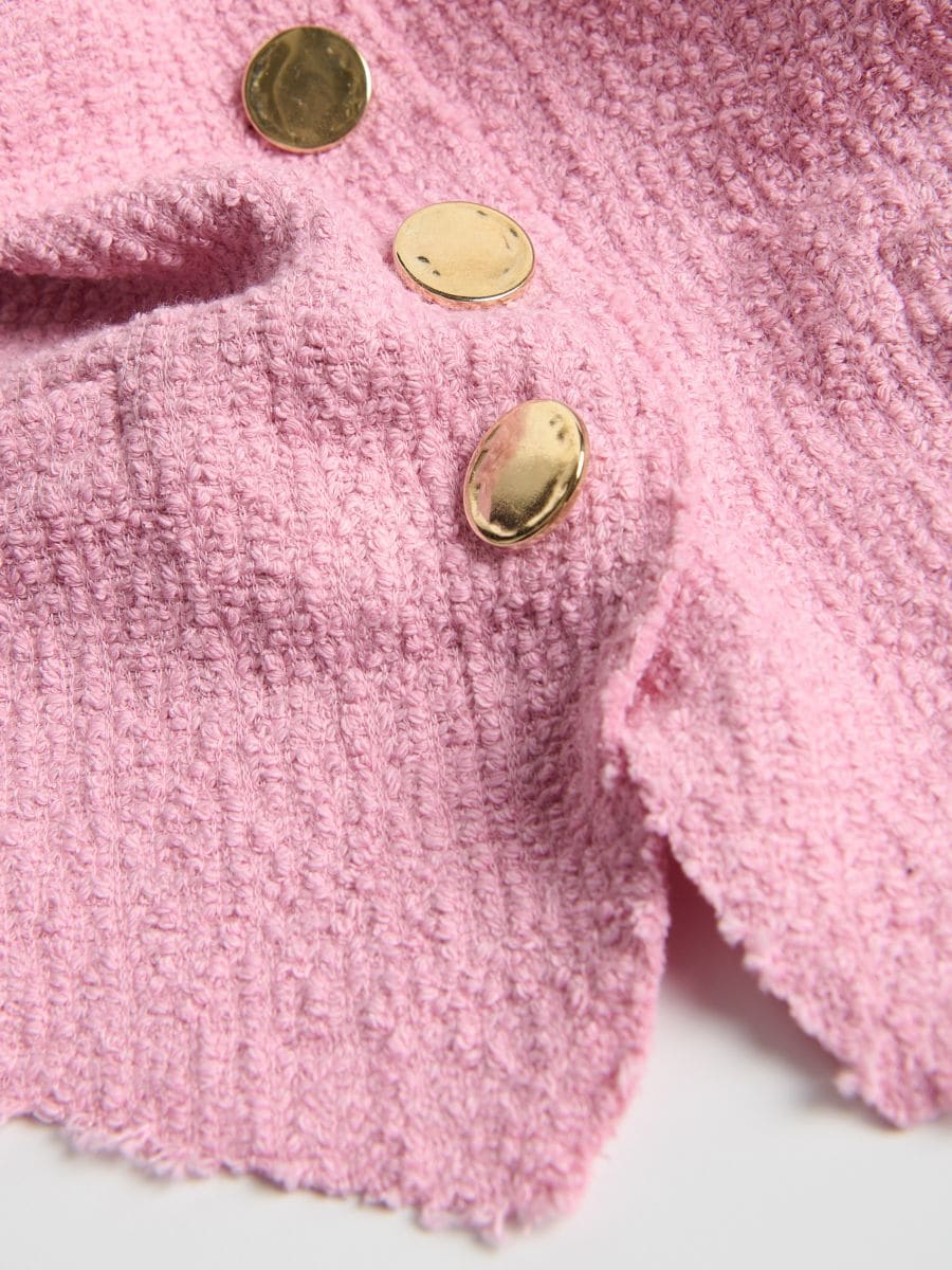 Bouclé-Weste - pastellrosa - RESERVED - 6