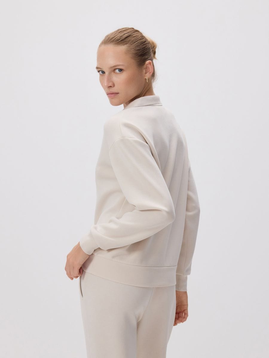 Bluza z modalem Kolor beżowy - RESERVED - 405GA-08X
