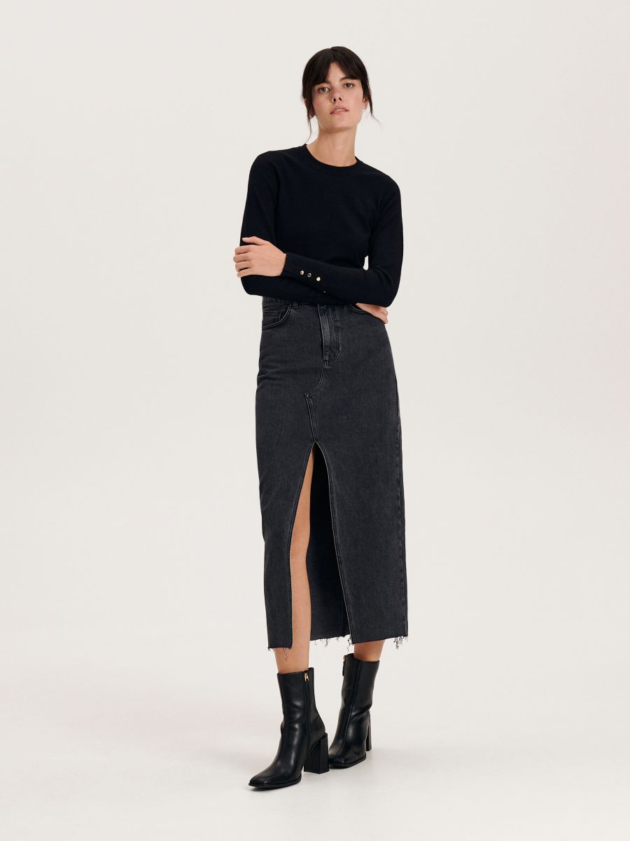 Viscose rich jumper - black - RESERVED - 2