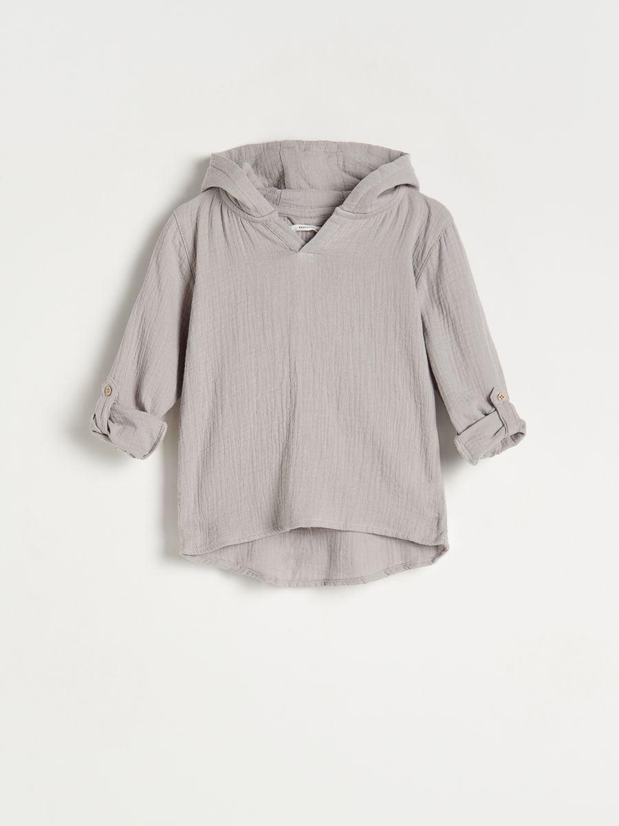 Camisa com capuz - cinza claro - RESERVED - 2
