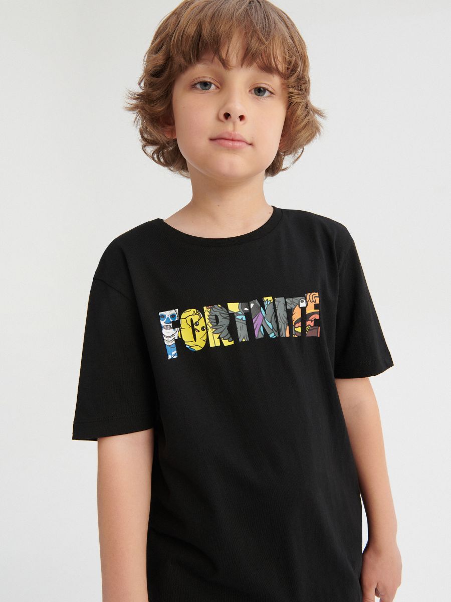 Fortnite-t-shirt i bomuld Farve SORT - - 4069G-99X